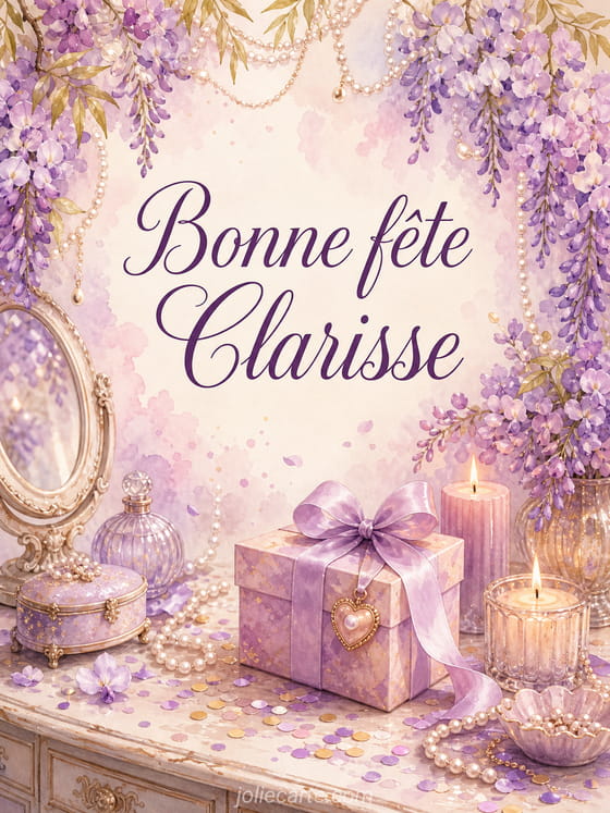 Carte bonne fête Clarisse