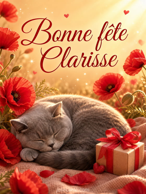Carte bonne fête Clarisse