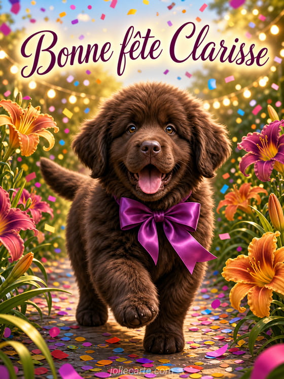 Carte bonne fête Clarisse