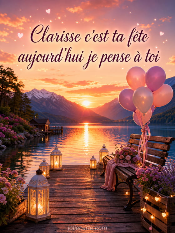 Carte bonne fête Clarisse