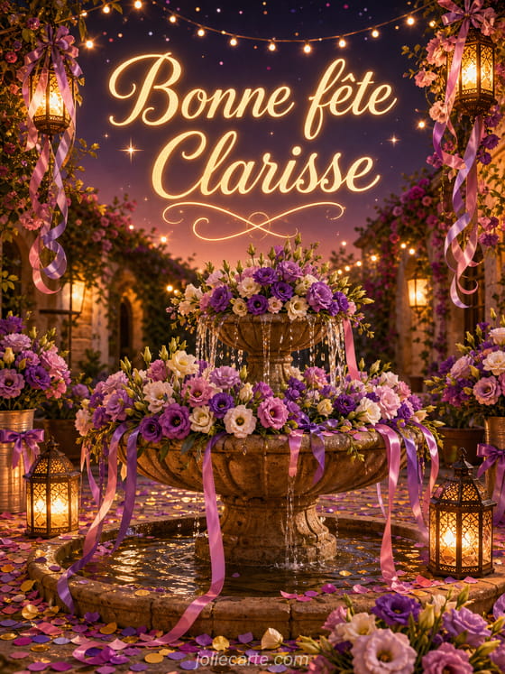 Carte bonne fête Clarisse