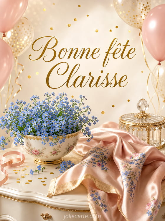 Carte bonne fête Clarisse