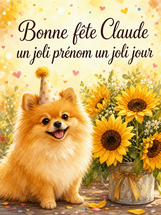 Carte bonne fête Claude