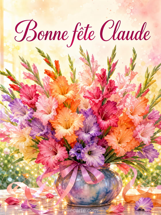 Carte bonne fête Claude
