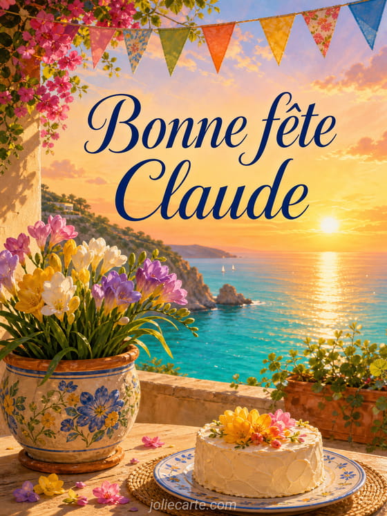 Carte bonne fête Claude