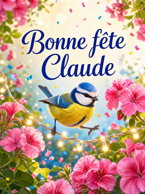 Carte bonne fête Claude