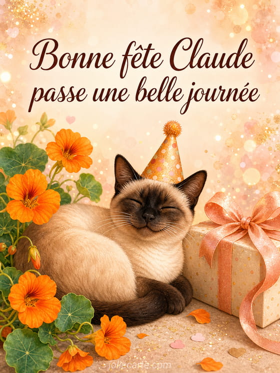 Carte bonne fête Claude