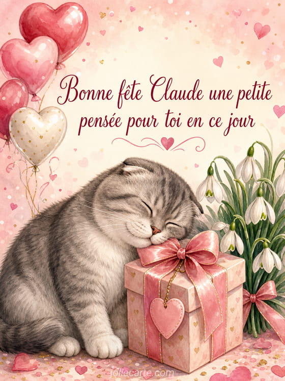 Carte bonne fête Claude