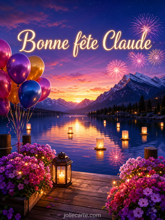 Carte bonne fête Claude