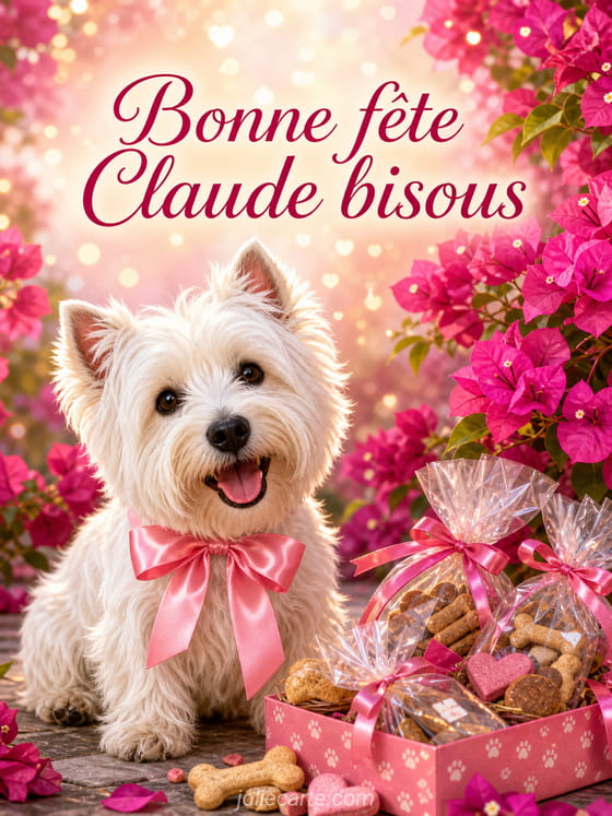 Carte bonne fête Claude