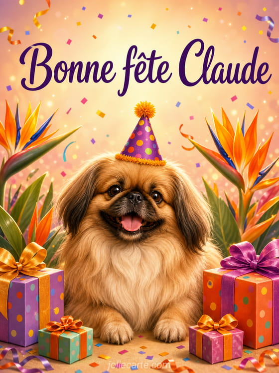 Carte bonne fête Claude