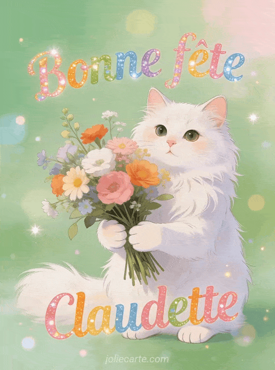 Bonne fête Claudette - Bonne fete claudette chat