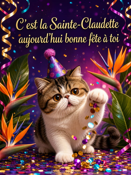 Carte bonne fête Claudette