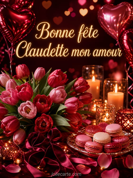 Carte bonne fête Claudette