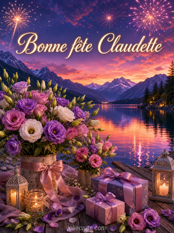 Carte bonne fête Claudette