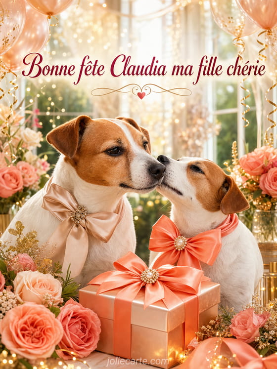 Carte bonne fĂȘte Claudia