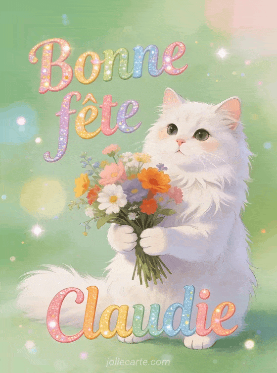Bonne fête Claudie - Bonne fete claudie chat