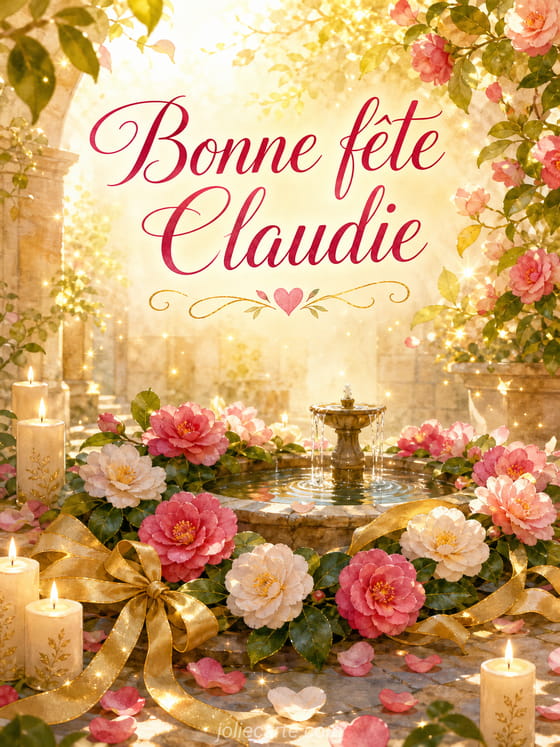 Carte bonne fĂȘte Claudie