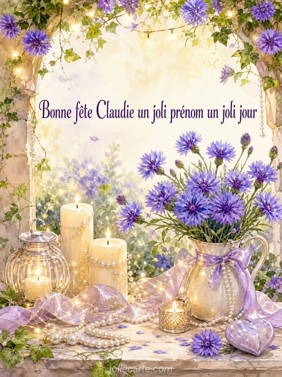 Carte bonne fĂȘte Claudie