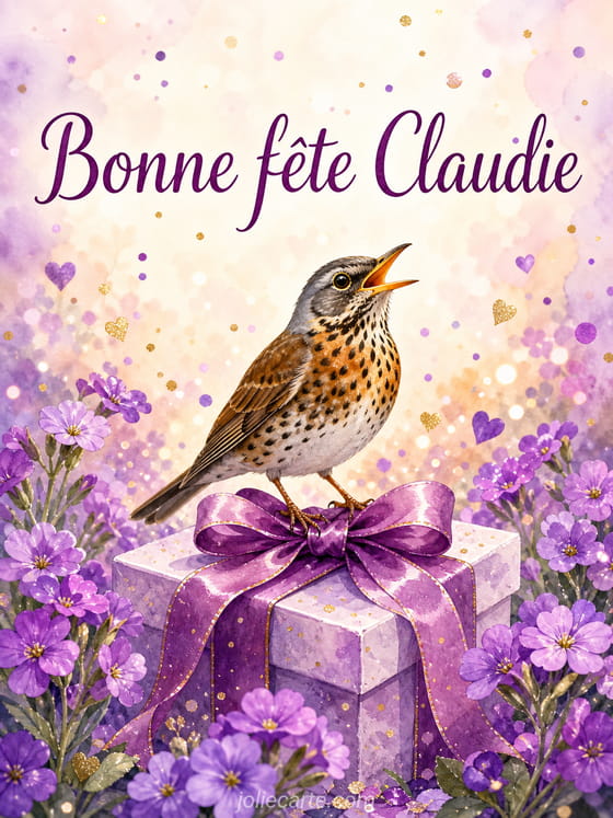 Carte bonne fĂȘte Claudie