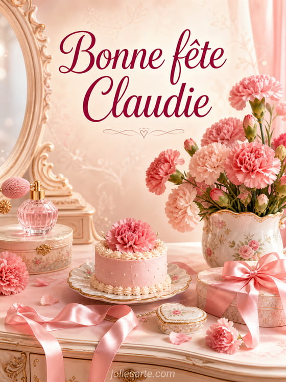 Carte bonne fĂȘte Claudie