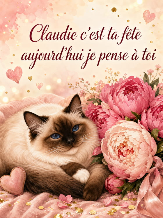 Carte bonne fĂȘte Claudie
