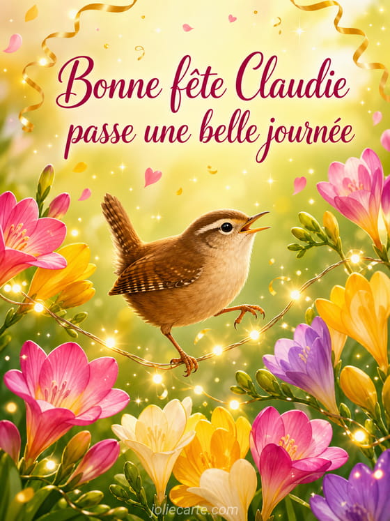 Carte bonne fĂȘte Claudie