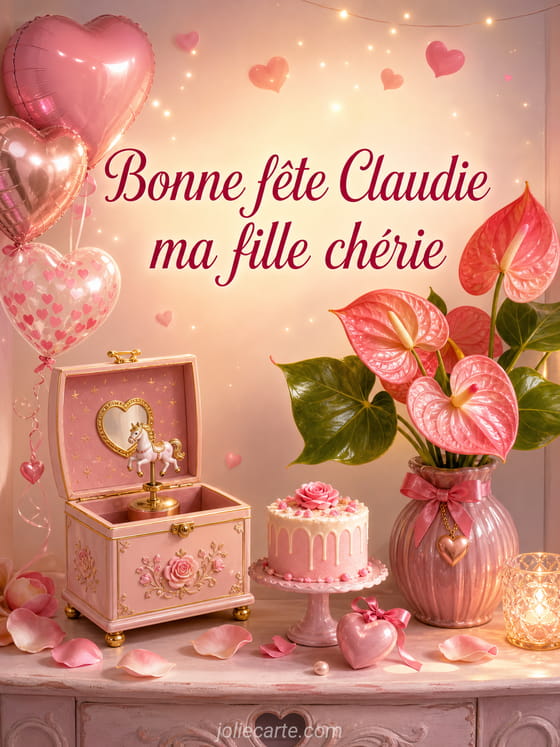 Carte bonne fĂȘte Claudie