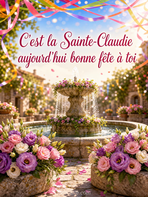 Carte bonne fĂȘte Claudie