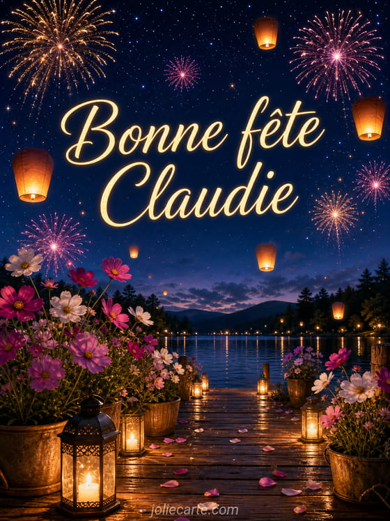 Carte bonne fĂȘte Claudie