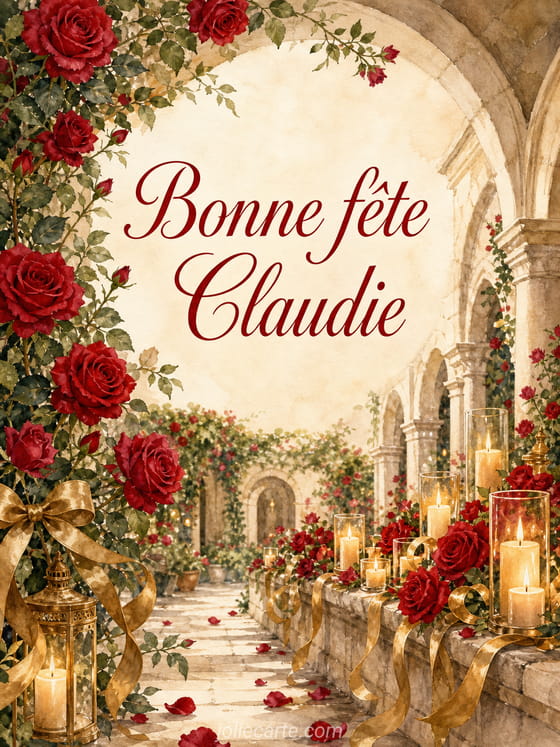 Carte bonne fĂȘte Claudie