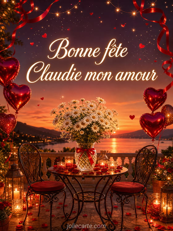 Carte bonne fĂȘte Claudie