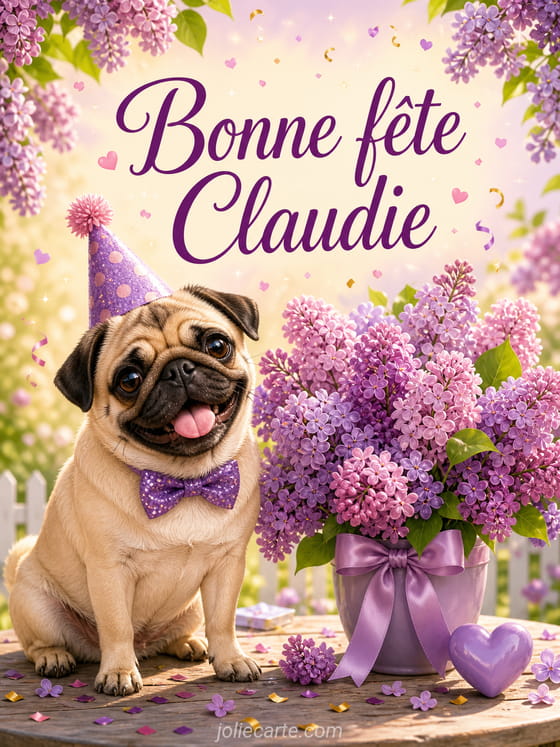 Carte bonne fĂȘte Claudie