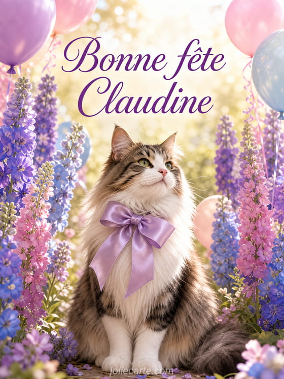 Carte bonne fête Claudine