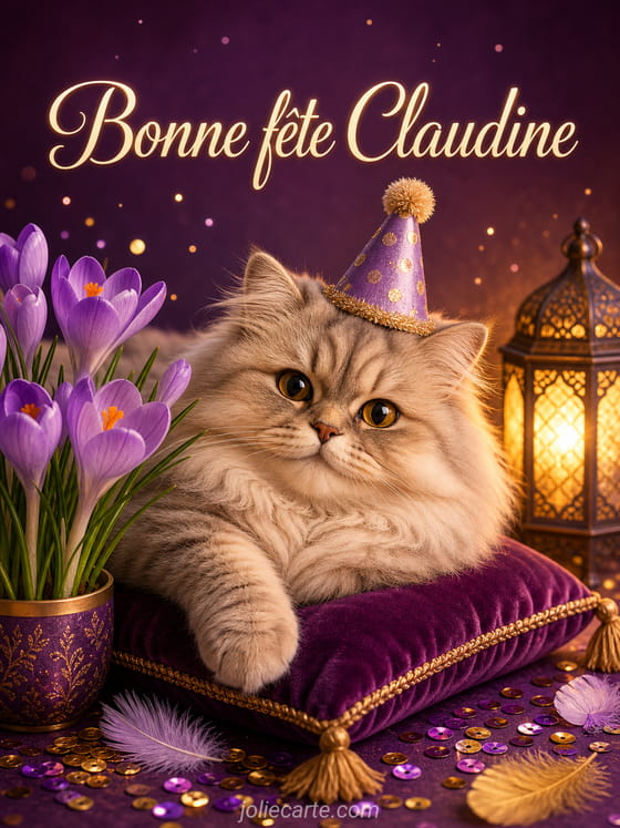 Carte bonne fête Claudine
