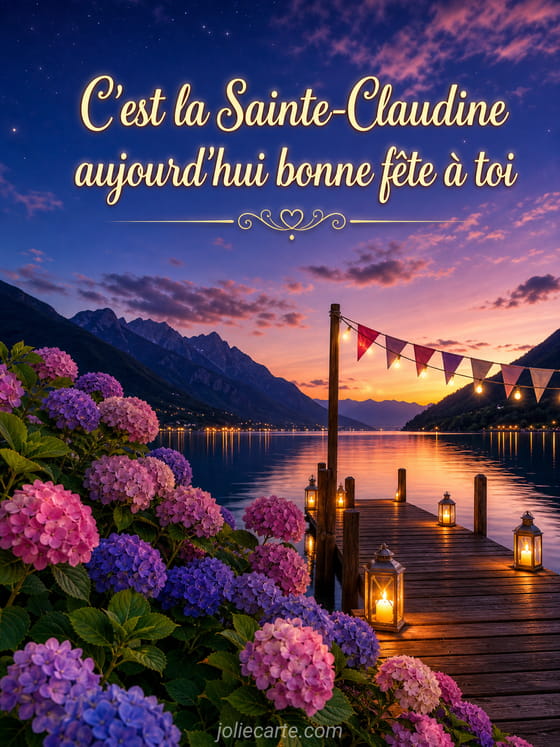 Carte bonne fête Claudine
