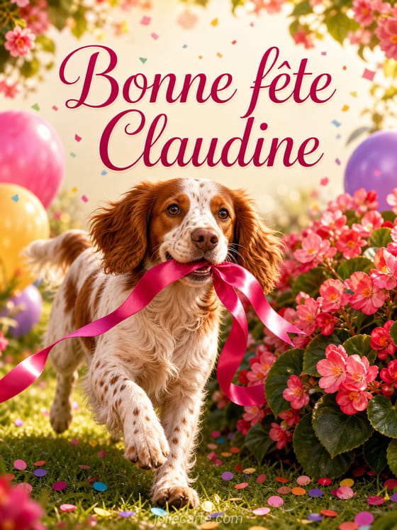 Carte bonne fête Claudine