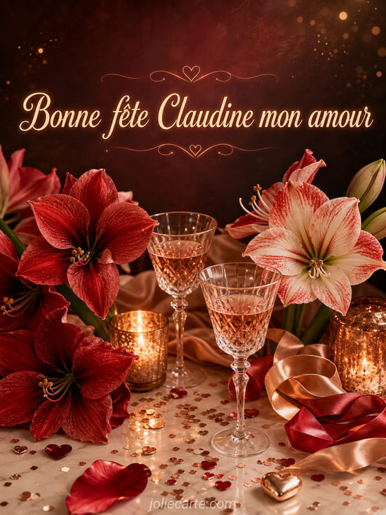 Carte bonne fête Claudine