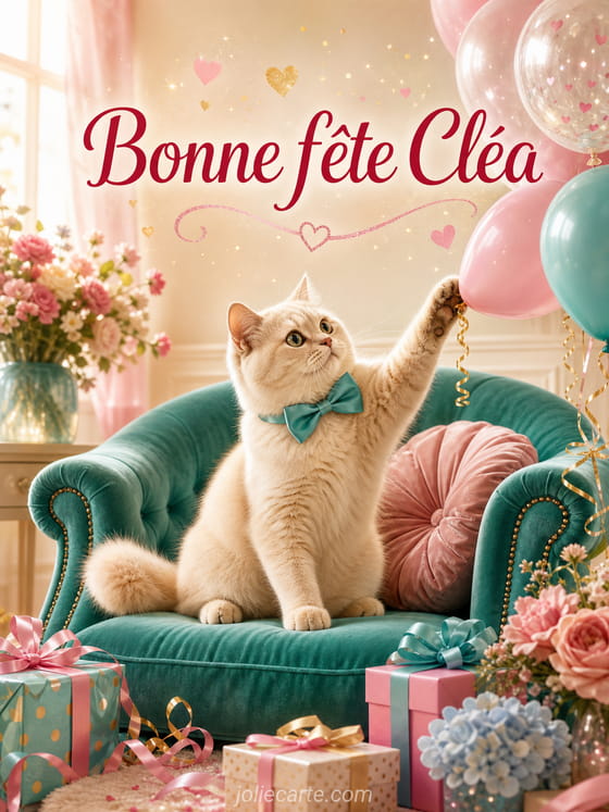 Carte bonne fête Cléa
