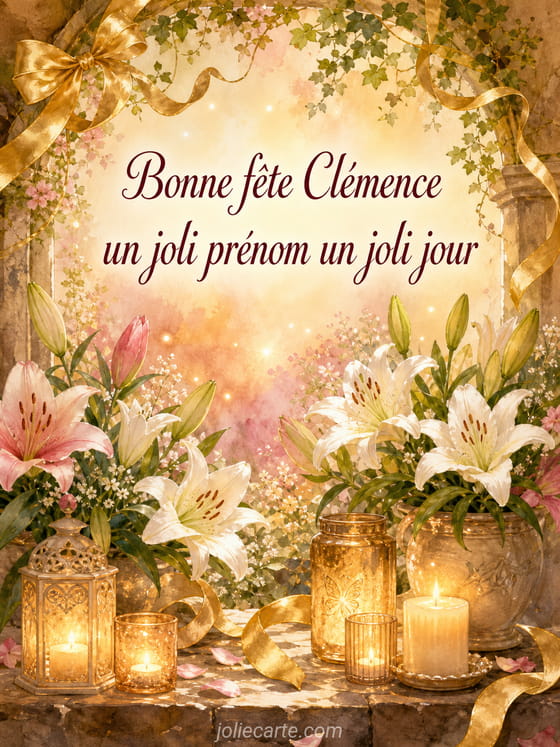 Carte bonne fête Clémence