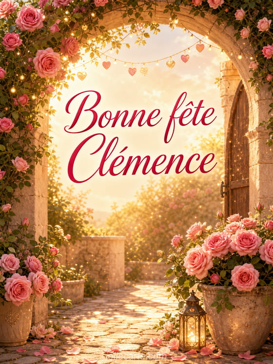 Carte bonne fête Clémence