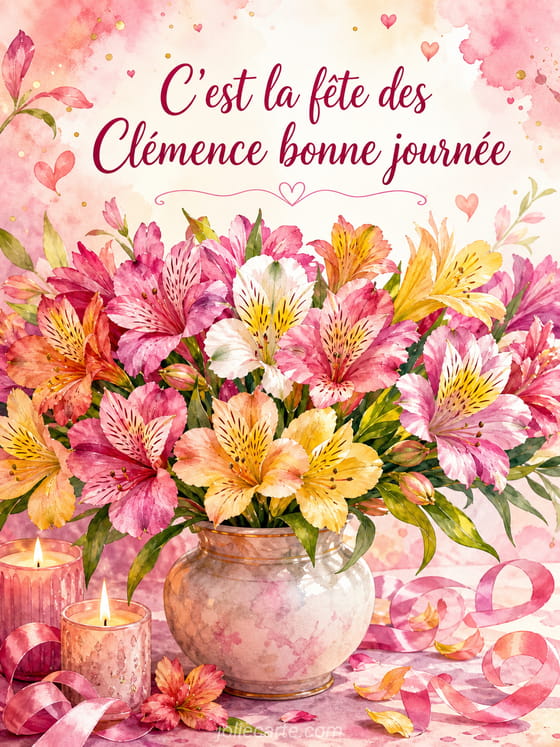 Carte bonne fête Clémence