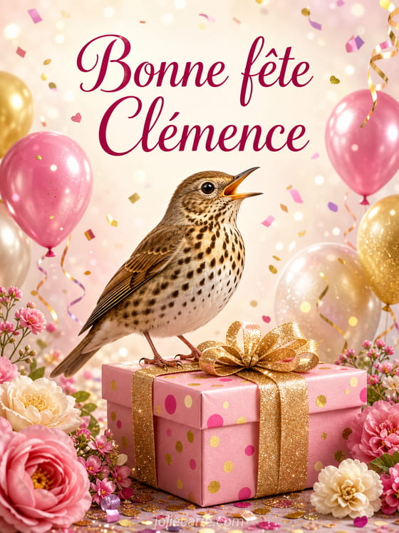 Carte bonne fête Clémence