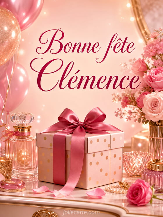 Carte bonne fête Clémence