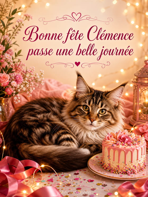 Carte bonne fête Clémence