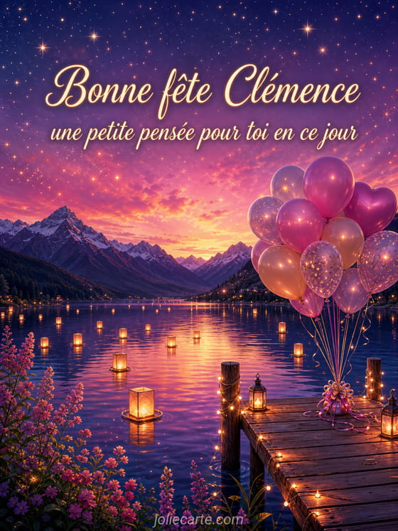 Carte bonne fête Clémence
