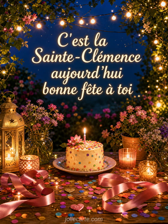 Carte bonne fête Clémence