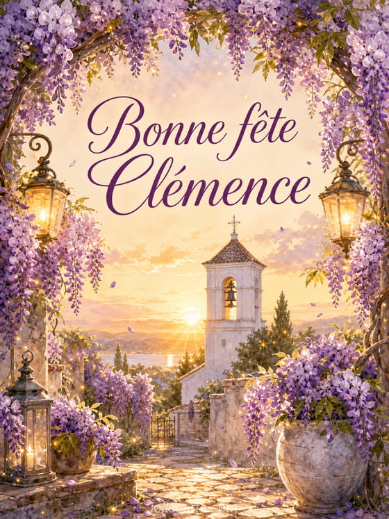 Carte bonne fête Clémence
