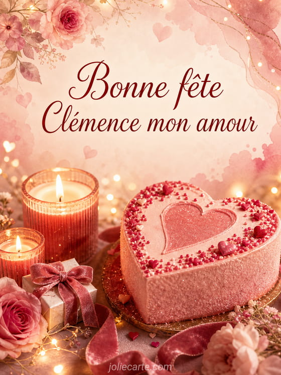 Carte bonne fête Clémence