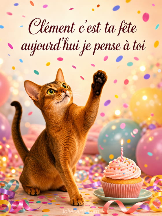 Carte bonne fête Clément
